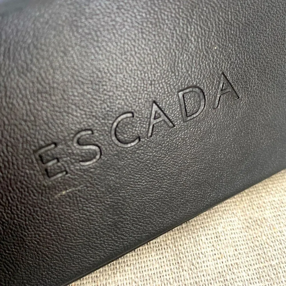Escada Black Women's Glasses w/ Branded Case Chic Academia